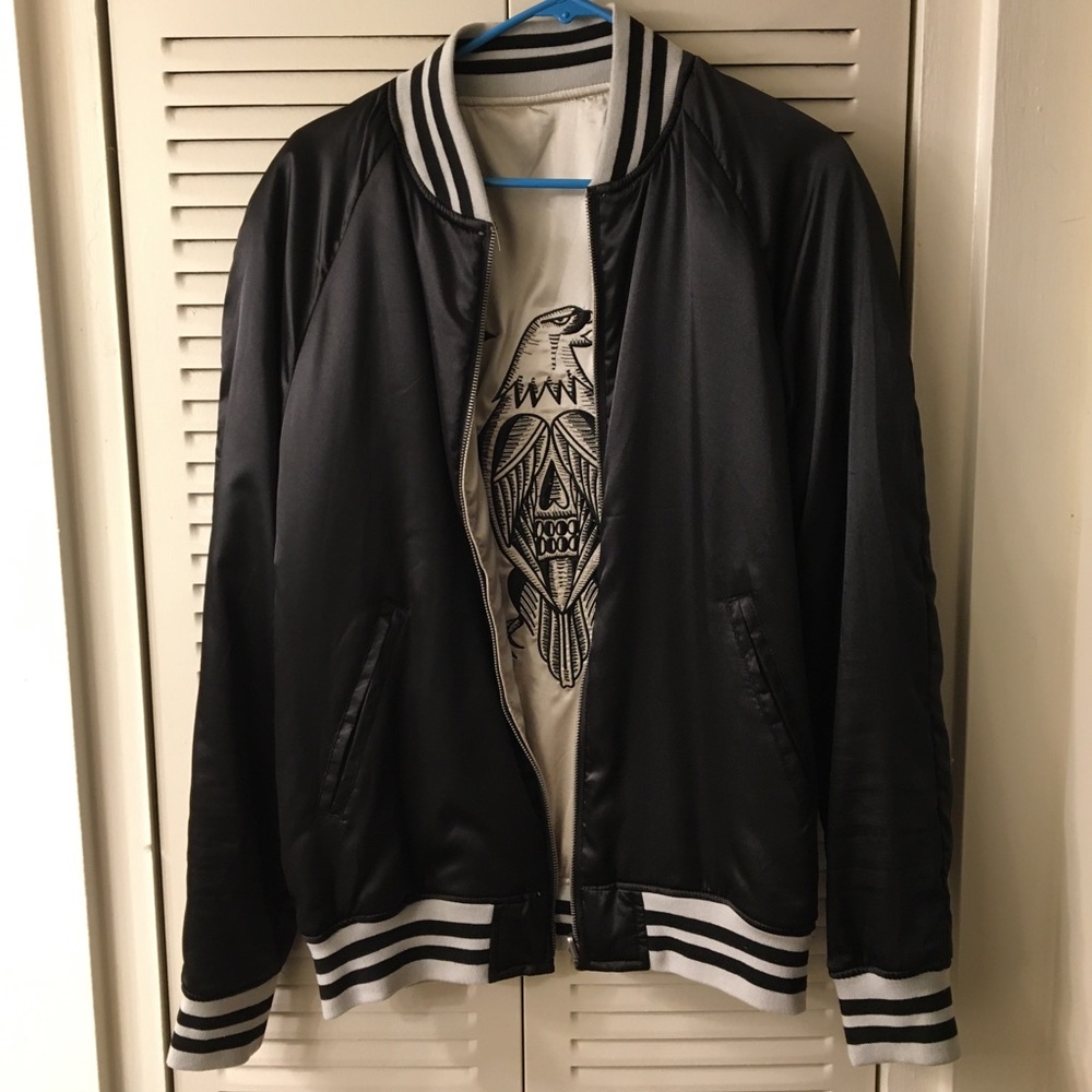 Men’s Reversible Pacsun Jacket sz. M Black Silver